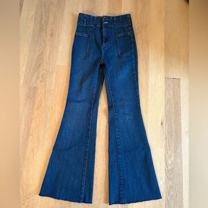 We The Free Dark Blue Flare Jeans